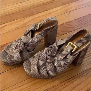 Snakeskin platforms